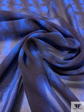 Tie-Dye Printed Rayon Chiffon-Georgette - Navy / Royal Blue