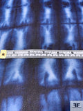Tie-Dye Printed Rayon Chiffon-Georgette - Navy / Blue / White