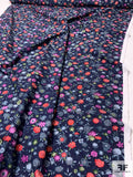 Cute Floral Printed Cotton Lawn - Navy / Red / Magenta / Teal
