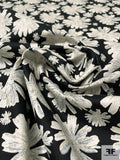 Aster Floral Printed Cotton Sateen - Black / White / Tan