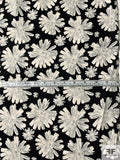 Aster Floral Printed Cotton Sateen - Black / White / Tan