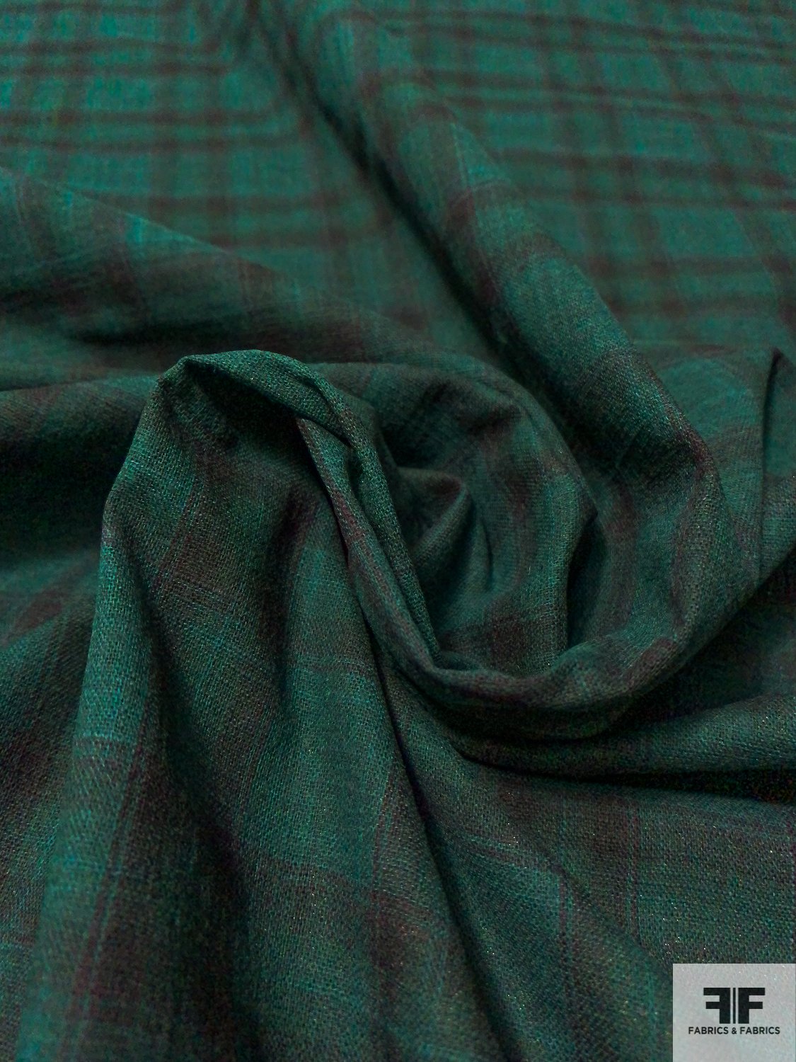 2-Ply Plaid Cotton Linen - Evergreen / Navy / Earth