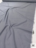 Vertical Striped Yarn-Dyed Cotton Shirting - Postal Blue / White