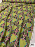 Exotic Printed Lightweight Linen - Lime / Olive / Brownstone / Hot Pink / Turquoise