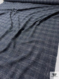 Italian Glen Check Plaid Cotton Linen - Grey / Black / Off-White