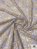 Paisley Floral Guipure Lace - Gold / Calm Lavender
