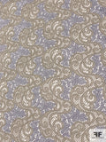Paisley Floral Guipure Lace - Gold / Calm Lavender