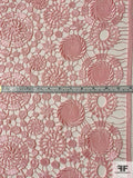 Circle Medallion Guipure Lace - Light Pink