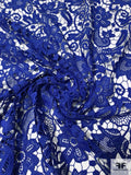 Paisley Floral Guipure Lace - Deep Royal Blue