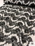 Floral Fanfare Guipure Lace - Black / White