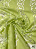 Boho Chic Novelty Lace - Lime Green / Off-White