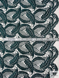 Leaf Design Guipure Lace - Teal