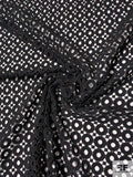 Circular Design Guipure Lace - Black