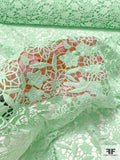 Floral Design Guipure Lace - Mint Pistachio