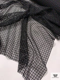 Swiss Box Grid Guipure Lace - Black