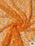 Floral Design Guipure Lace - Yellow Fire