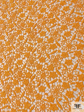 Floral Design Guipure Lace - Yellow Fire