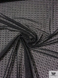 Ditsy Art Deco Guipure Lace - Black