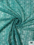 Ornate Guipure Lace - Pearly Turquoise