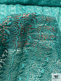 Ornate Guipure Lace - Pearly Turquoise