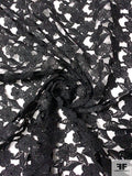 Italian Floral Guipure Lace - Black