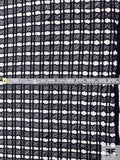 Open Weave Grid Guipure Lace - Navy