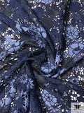 Floral Guipure Lace - Navy / Periwinkle / Black