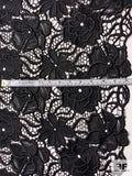 Floral Guipure Lace - Black