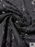 Geometric Design Guipure Lace - Black