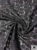 Floral Field Guipure Lace - Black
