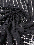 Linear Geometric Guipure Lace - Black
