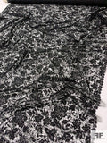 Sketch-Like Floral Guipure Lace - Black
