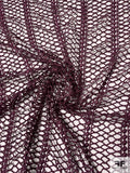 Linear Net Guipure Lace - Wine