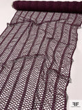 Linear Net Guipure Lace - Wine