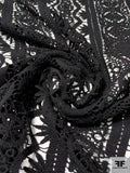 Linear Ethnic Pattern Battenberg Lace - Black