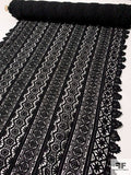 Linear Ethnic Pattern Battenberg Lace - Black