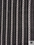 Linear Design Guipure Lace - Black