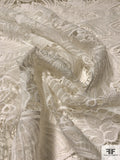 Guipure Lace Embroidered Organza - Off-White