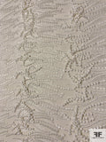 Embroidered Tulle with Fringes - Light Ivory