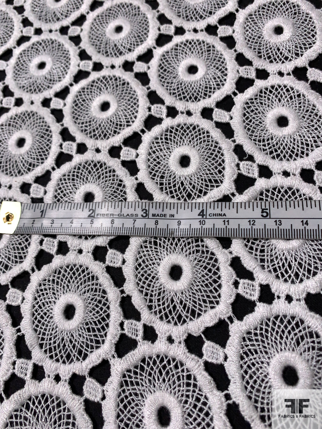 Circle Medallion Guipure Lace - White – Fabrics & Fabrics
