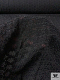 Double-Scalloped Small Disc Design Guipure Lace - Black