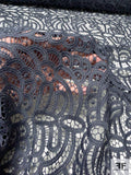 Paisley Guipure Lace - Dusty Navy