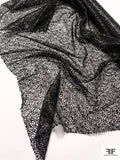 Swirly Web Guipure Lace with Glossy Finish - Black