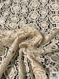 Dense Floral Guipure Lace - Natural