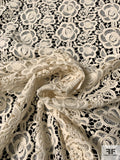 Dense Floral Guipure Lace - Natural