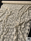 Dense Floral Guipure Lace - Natural