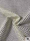 Swiss Jakob Schlaepfer Geometric Straw Lace - Off-White