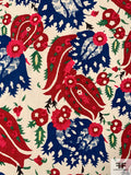 Paisley Graphic Printed Stretch Cotton Poplin - Wine Red / Navy / Beige / Green
