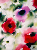 Watercolor Floral Printed Cotton Sateen - Multicolor