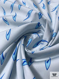 E.T. Inspired Printed Cotton Shirting - Light Blue / Sky Blue / Blue